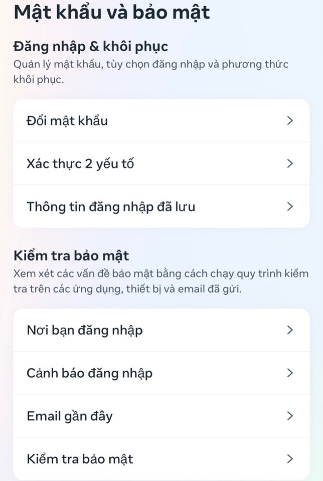 Bảo mật tài khoản Facebook