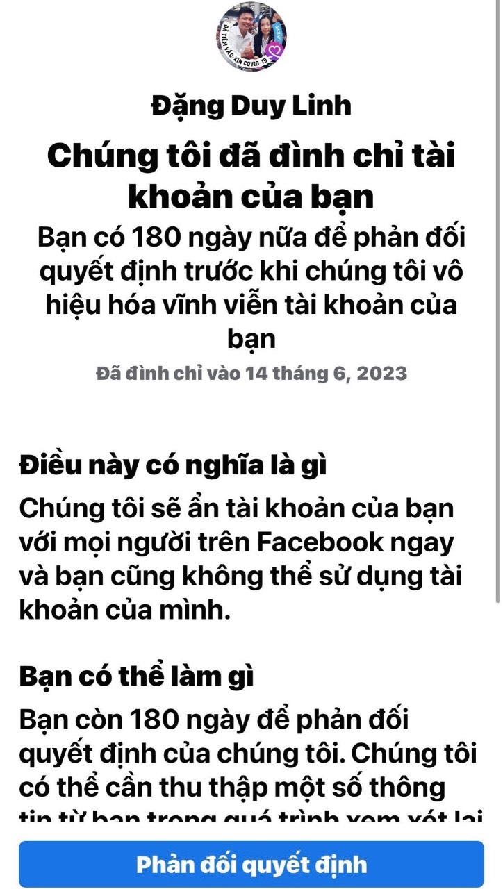 Mở khoá tài khoản facebook vi phạm tiêu chuẩn cộng đồng