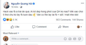 Hậu quả bị hack Facebook