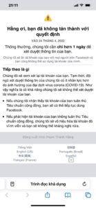 Cách mở khoá Facebook vi phạm tiêu chuẩn cộng đồng 180 ngày khi bị treo