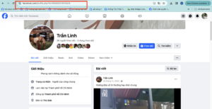 Tiến hành lấy ID Facebook trên thanh công cụ.