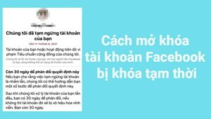 Cách mở khóa Facebook 180 ngày lồng bản quyền