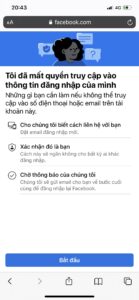 Bắt đầu quá trình khôi phục tài khoản Facebook bị hack thay đổi email sđt.