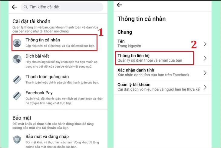 Hướng dẫn thay đổi thông tin cá nhân trên ứng dụng.