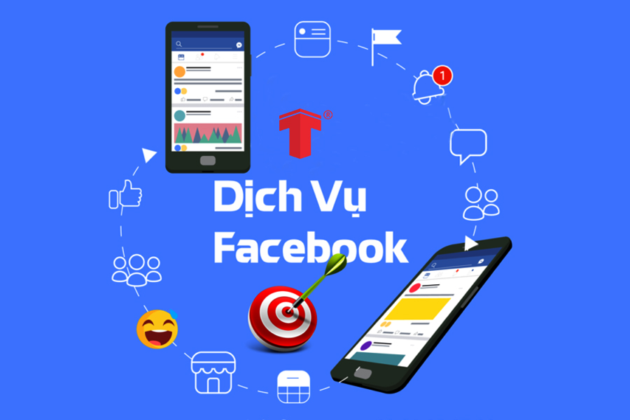 Minh hoạ dịch vụ facebook