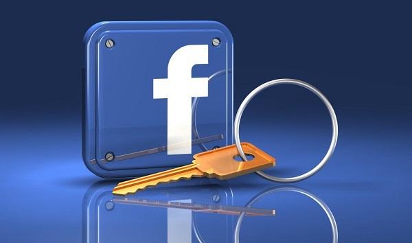 Biểu tượng Facebook và chìa khóa, nhấn mạnh bảo mật tài khoản.