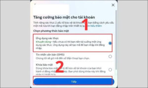 Các phương thức nhận mã phê duyệt đăng nhập Facebook.