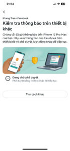 Hình ảnh khi đăng nhập Facebook đã bật tính năng xác thực 2 yếu tố vào máy lạ.