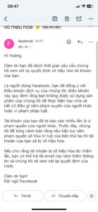 Nhận thông báo gỡ nội dung do khiếu nại bản quyền,