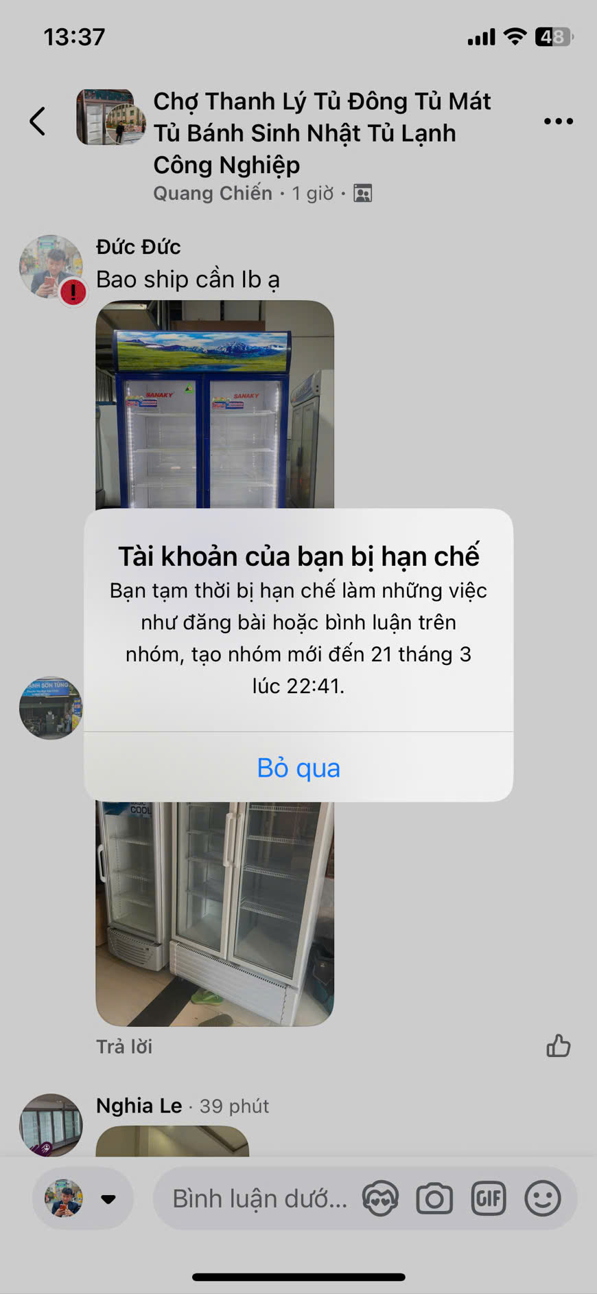 Không thể bình luận hoặc tương tác.