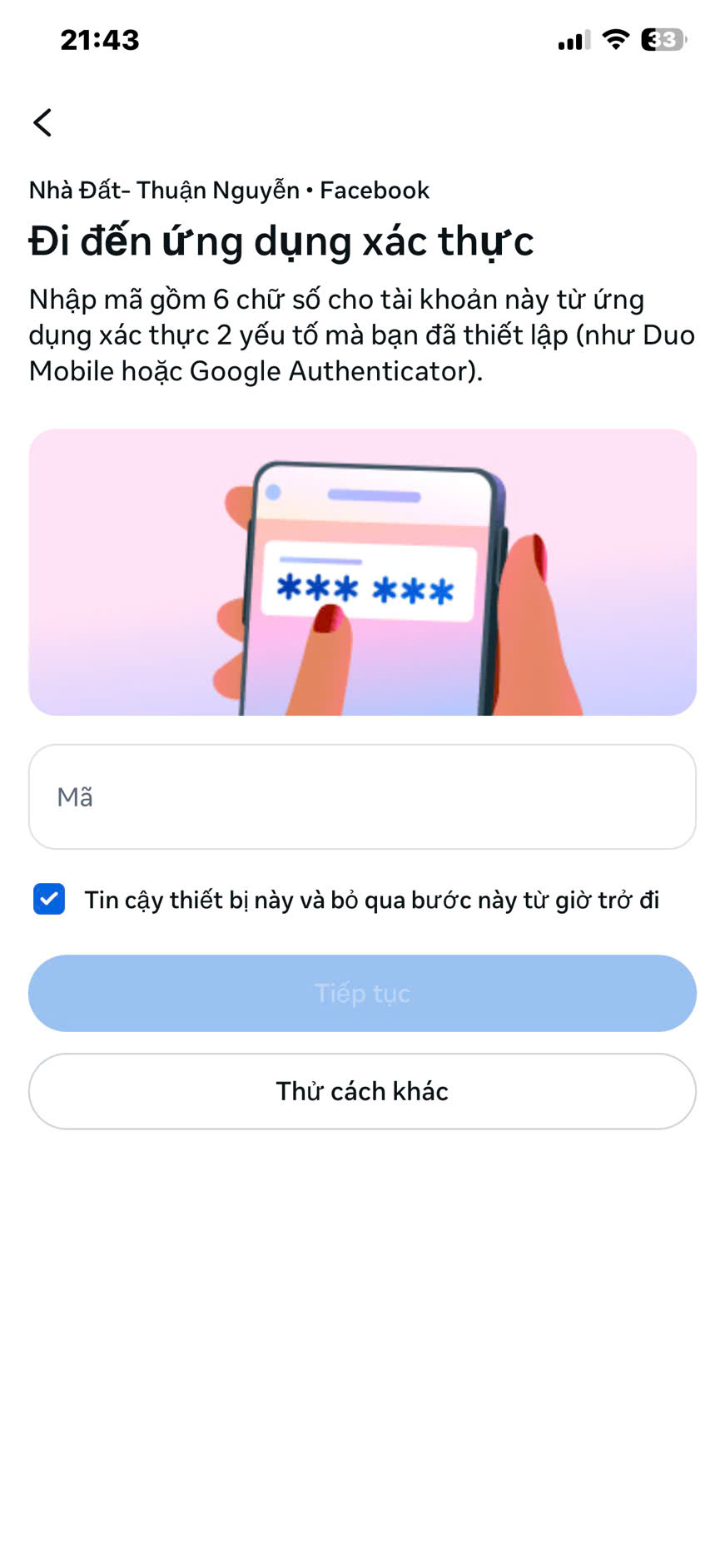 Ưu điểm khi cài mã Authenticator Facebook.