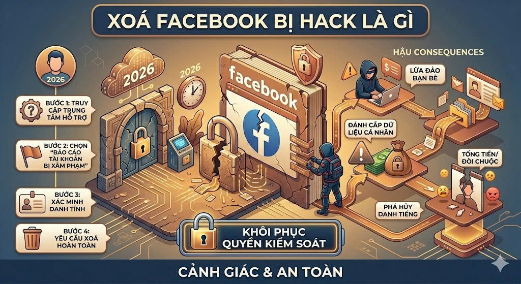 Xoá Facebook bị hack là gì?