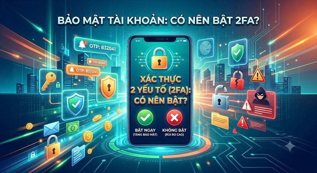 Có nên bật tính năng xác thực 2 yếu tố hay không?