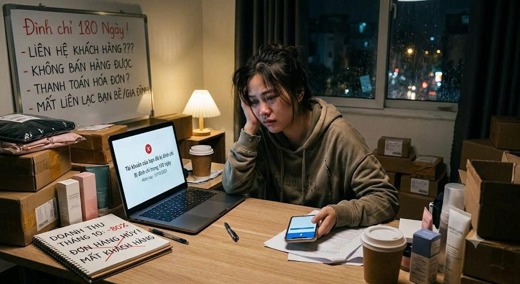 Tác hại khi Facebook bị đình chỉ 180 ngày.