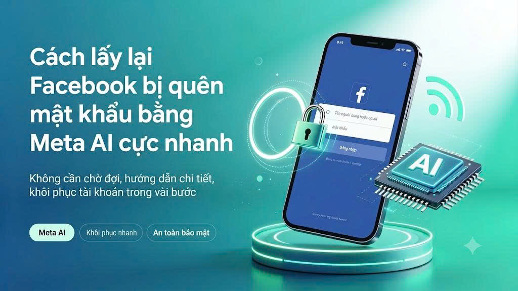 Cách lấy lại Facebook bị quên mật khẩu bằng Meta AI 2026 cực nhanh.