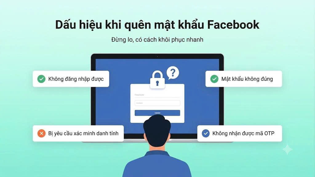 Dấu hiệu khi quên mật khẩu Facebook.