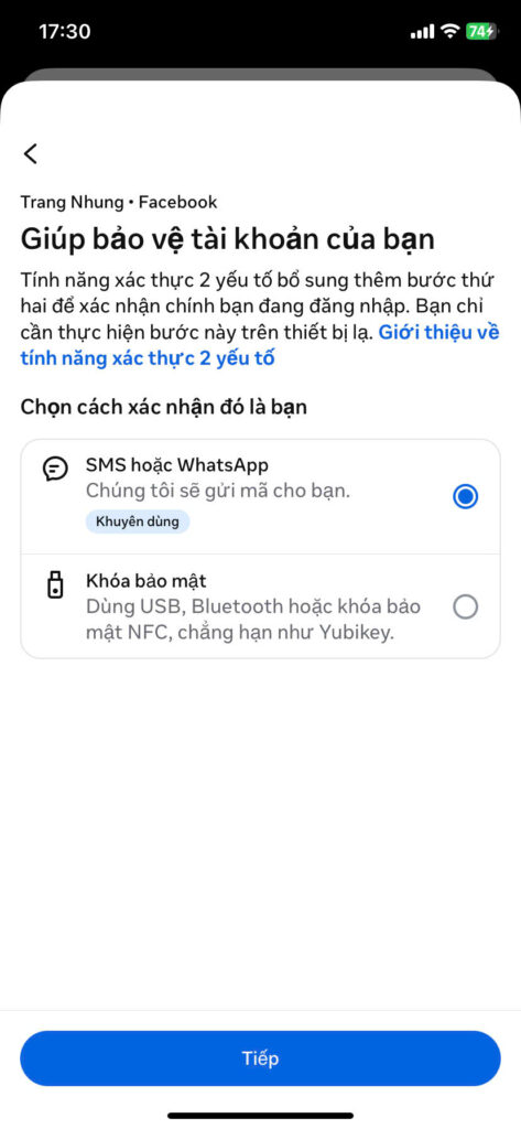 Xác thực 2 yếu tố Facebook là gì?